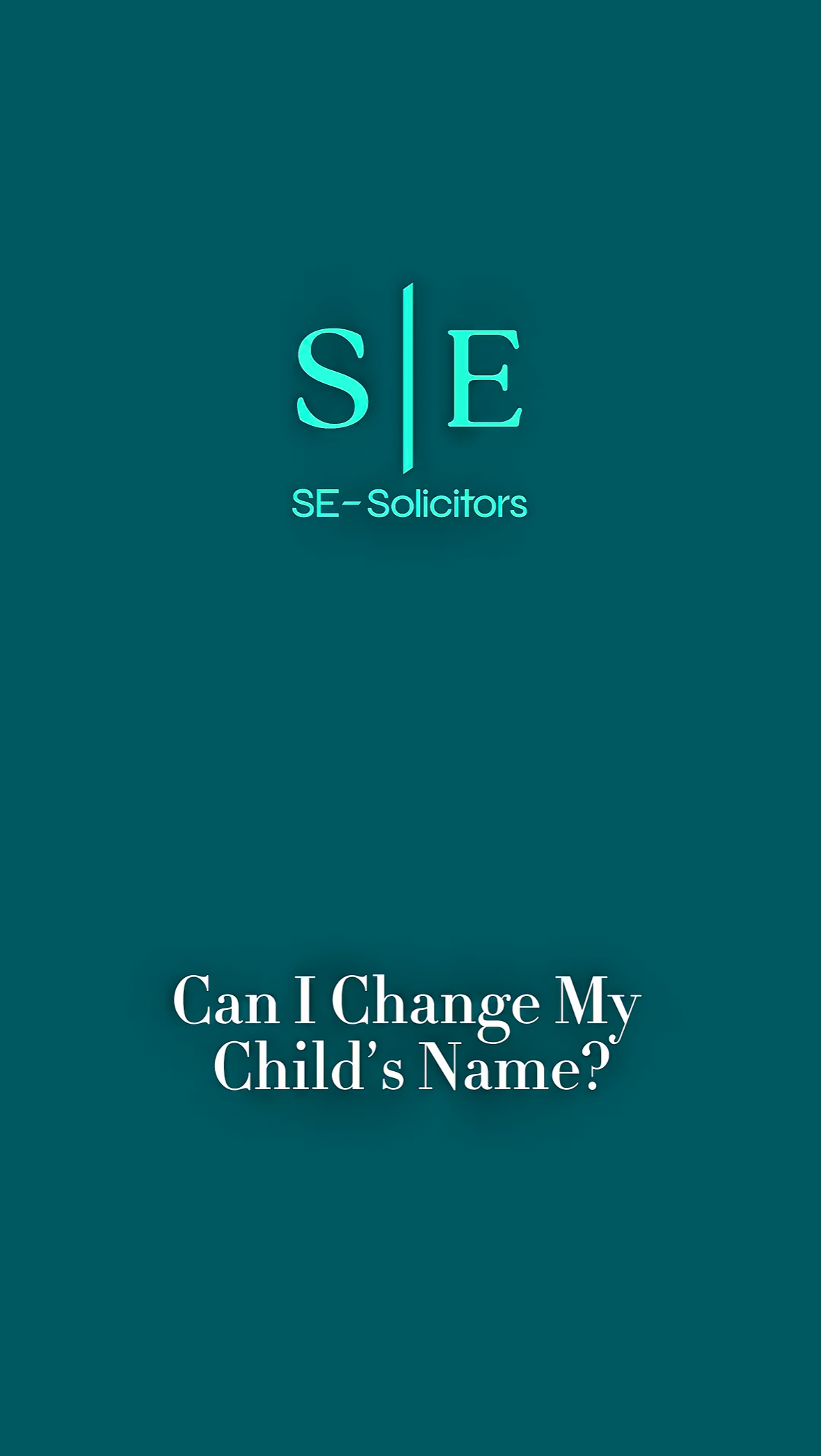 Can I Change My Child’s Name?